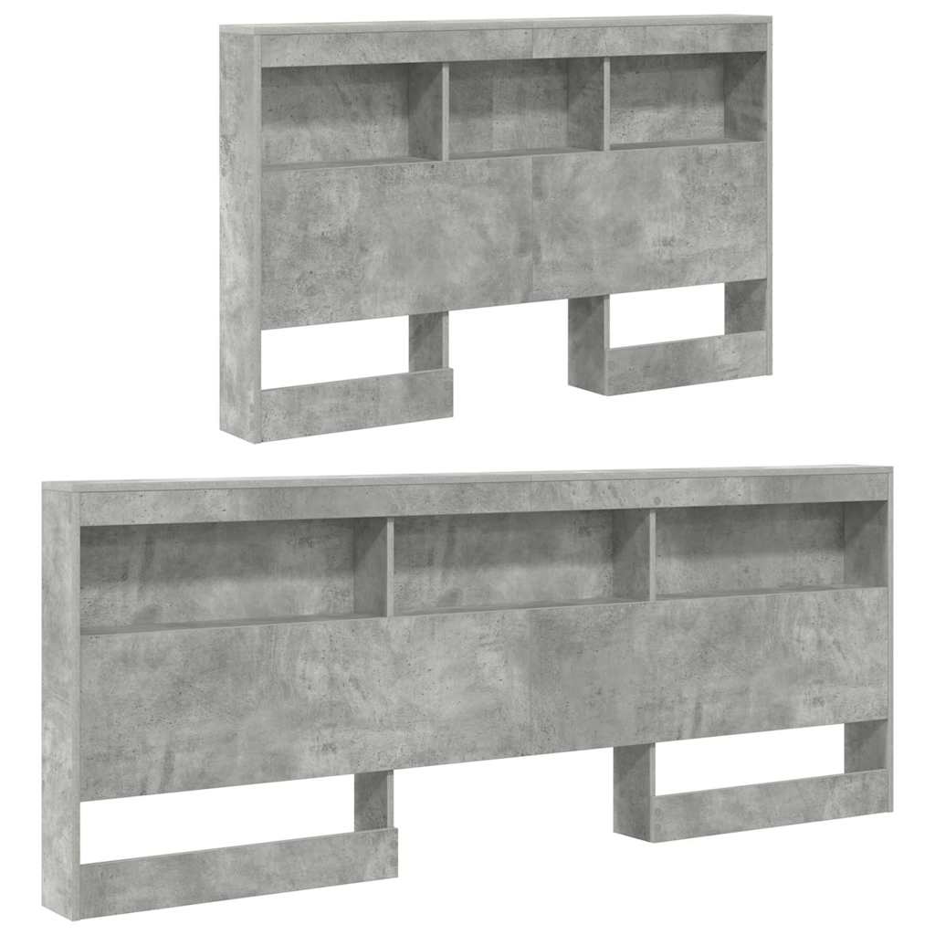 Skladišno uzglavlje Betonski sivi 207,5 x 137,5 x 76,5 cm
