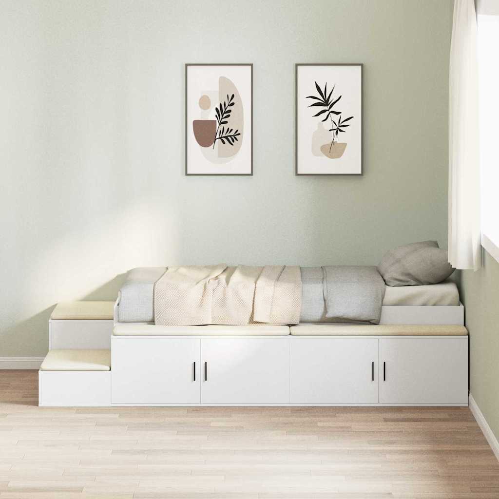 Krevet s ladicama Bijela 80 cm Konstruirano drvo