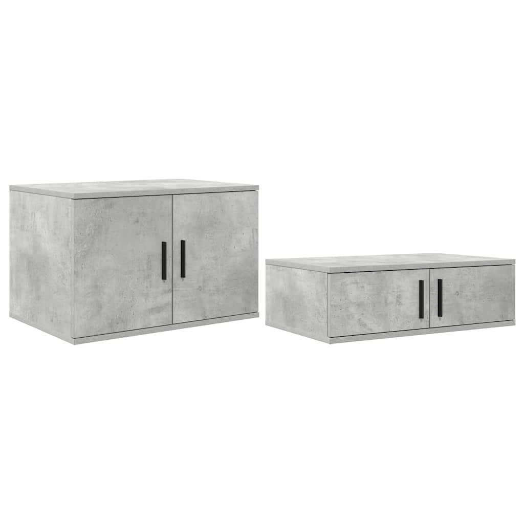 Krevet s ladicama Betonski sivi 80 cm Konstruirano drvo