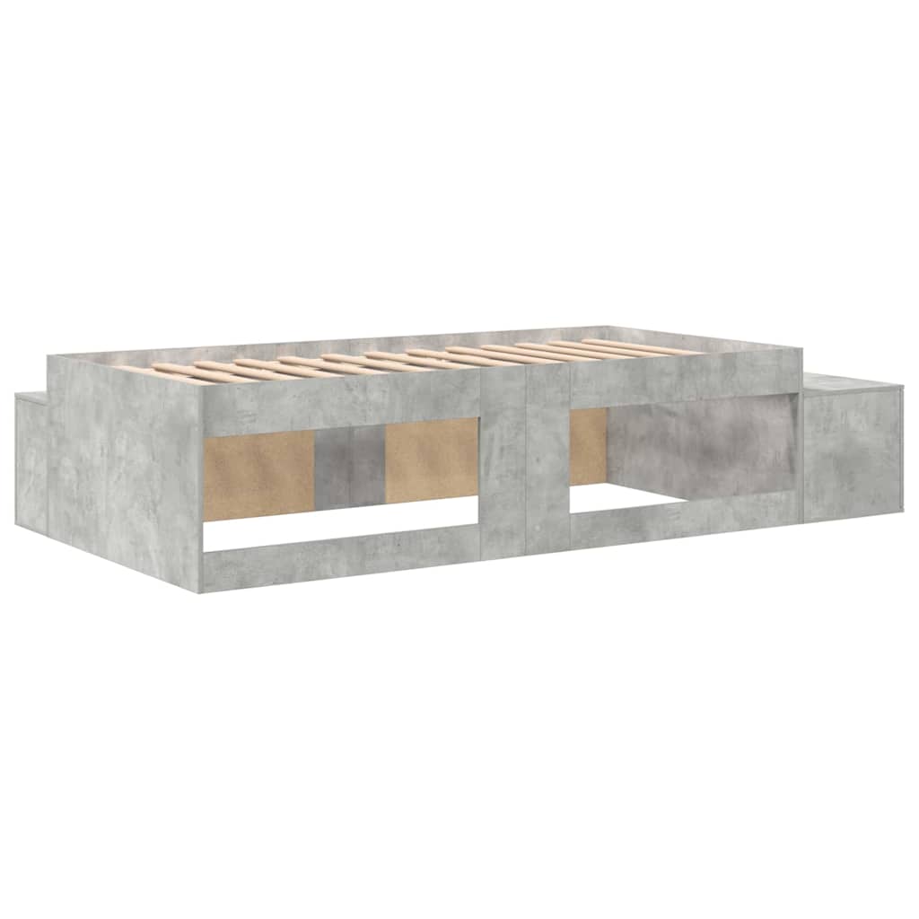 Krevet s ladicama Betonski sivi 80 cm Konstruirano drvo