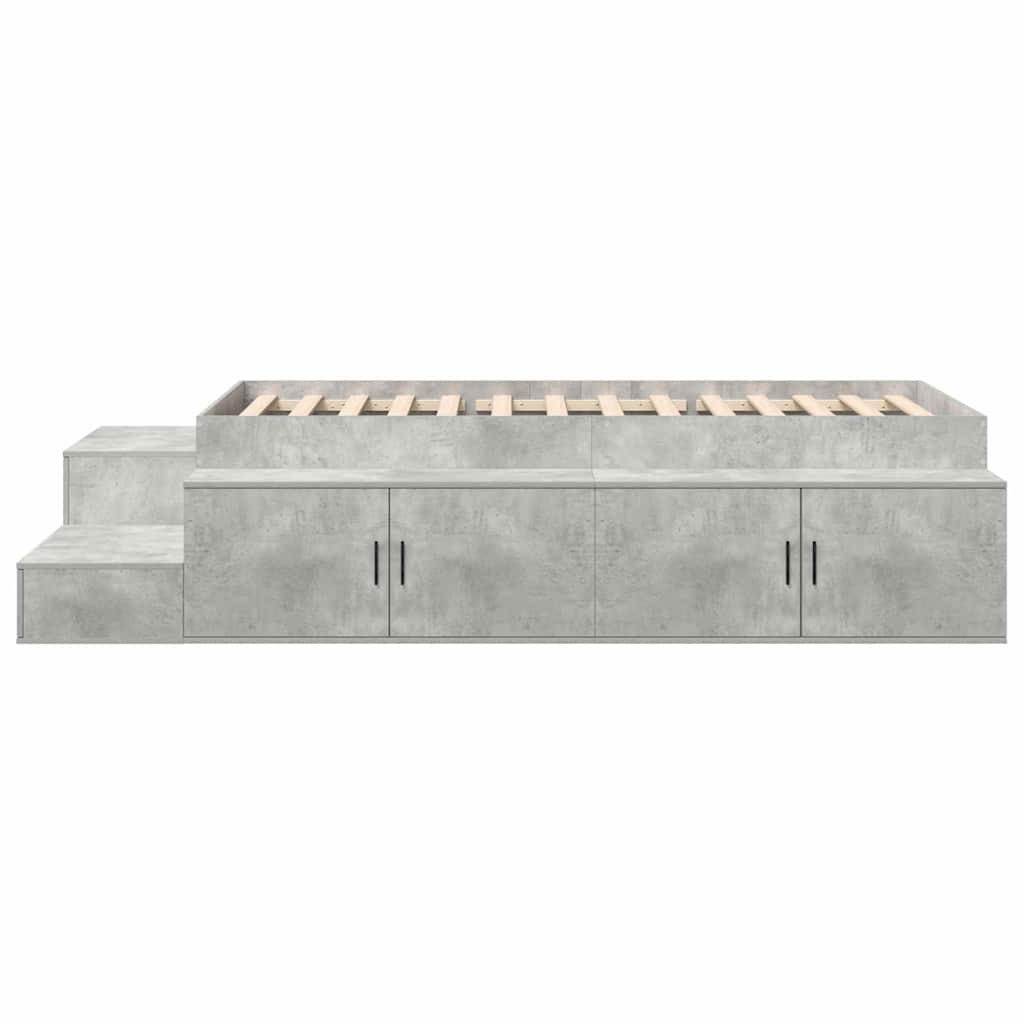 Krevet s ladicama Betonski sivi 80 cm Konstruirano drvo