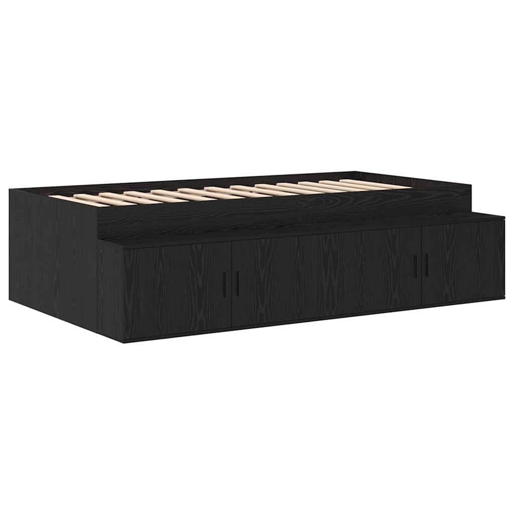 Krevet s ladicama s pohranom Crni hrast 234 x 103 x 53.5 cm