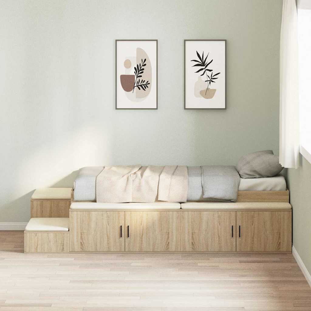 Krevet s ladicama Sonoma hrast 75 cm Konstruirano drvo
