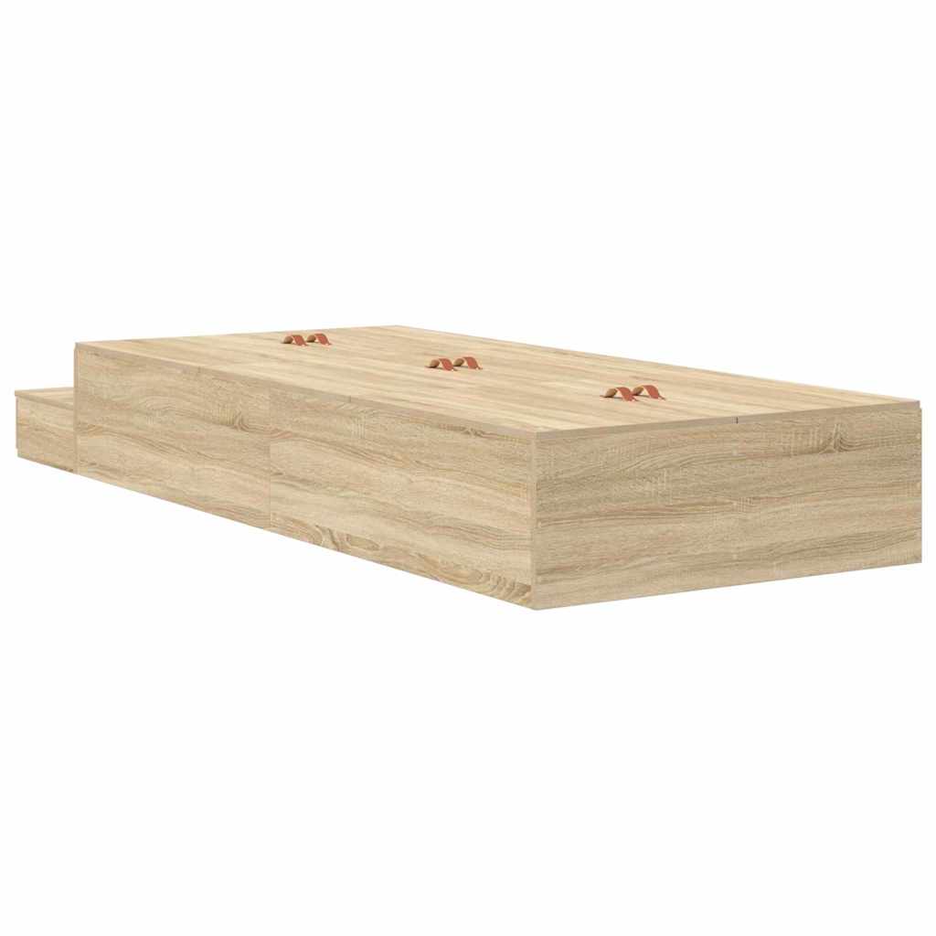 Krevet s ladicama Sonoma hrast 80 cm Konstruirano drvo