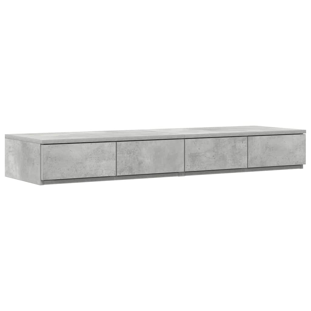 Krevet s ladicama Betonski sivi 120 cm Konstruirano drvo