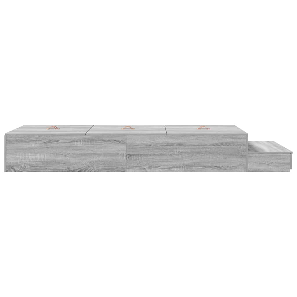 Krevet s ladicama Siva Sonoma 90 cm Konstruirano drvo