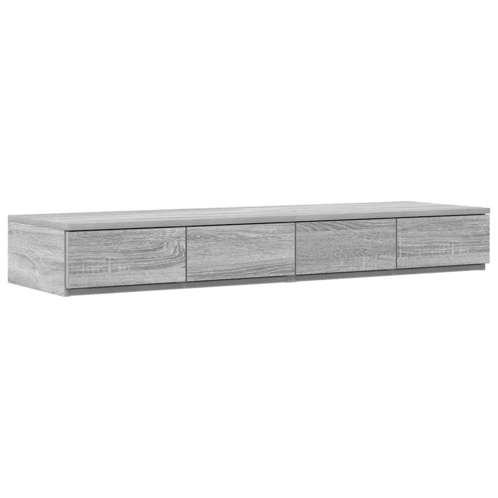 Krevet s ladicama Siva Sonoma 120 cm Konstruirano drvo