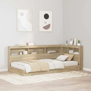 Krevet s policama Sonoma hrast 75 x 190 cm Konstruirano drvo