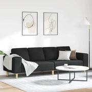 Kauč za dnevni boravak Crna 250 x 77 x 76 cm Poliester