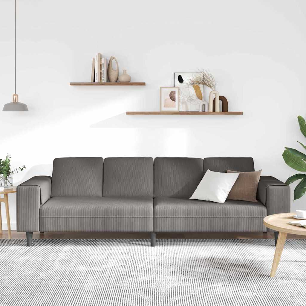 Sofa Svijetlo siva 250 x 77 x 76 cm Kordura tekstil
