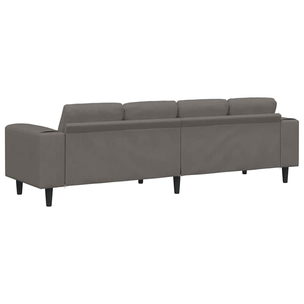 Sofa Svijetlo siva 250 x 77 x 76 cm Kordura tekstil