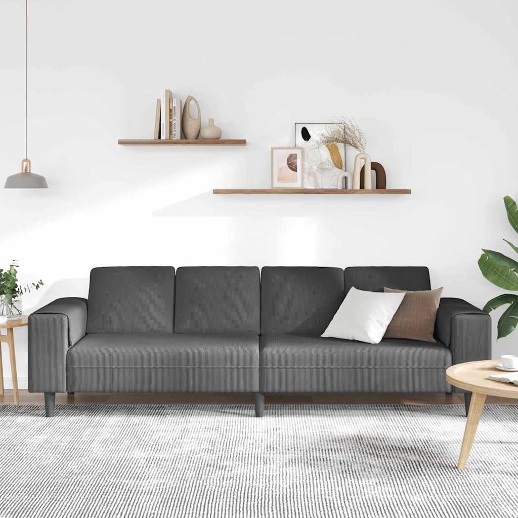 Sofa Tamno siva 250 x 77 x 76 cm Kordura tekstil