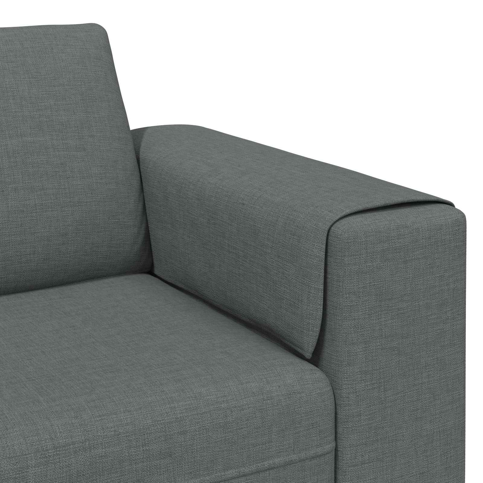 Kauč za dnevni boravak 3 pcs Tamno siva Poliester