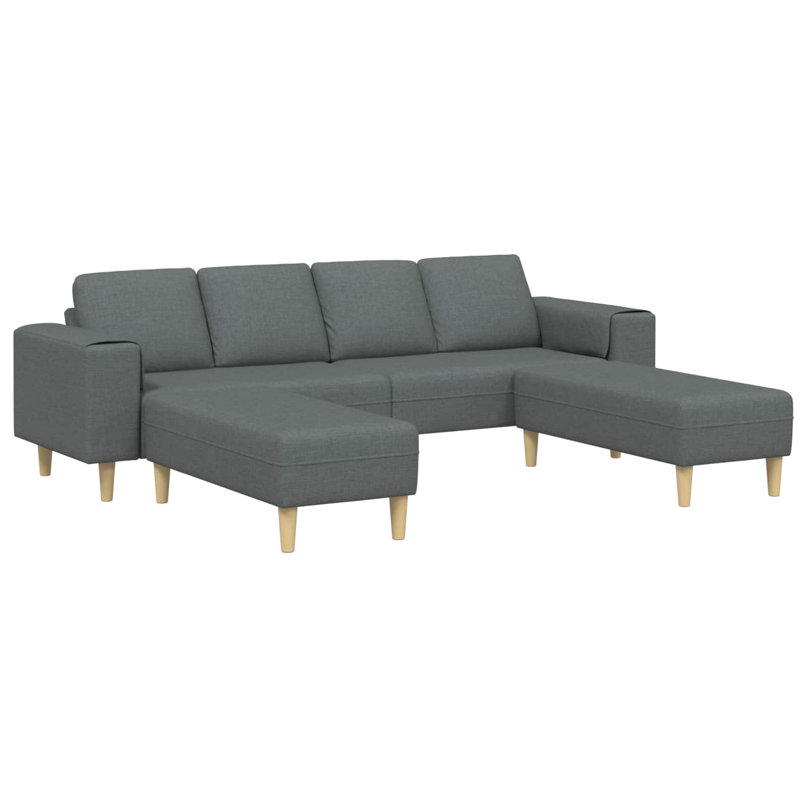 Kauč za dnevni boravak 3 pcs Tamno siva Poliester