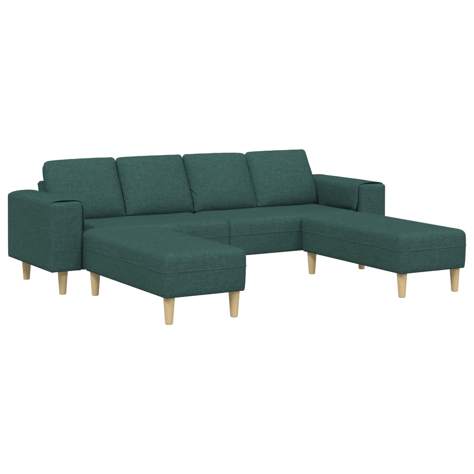 Kauč za dnevni boravak 3 pcs Tamnozelena Poliester