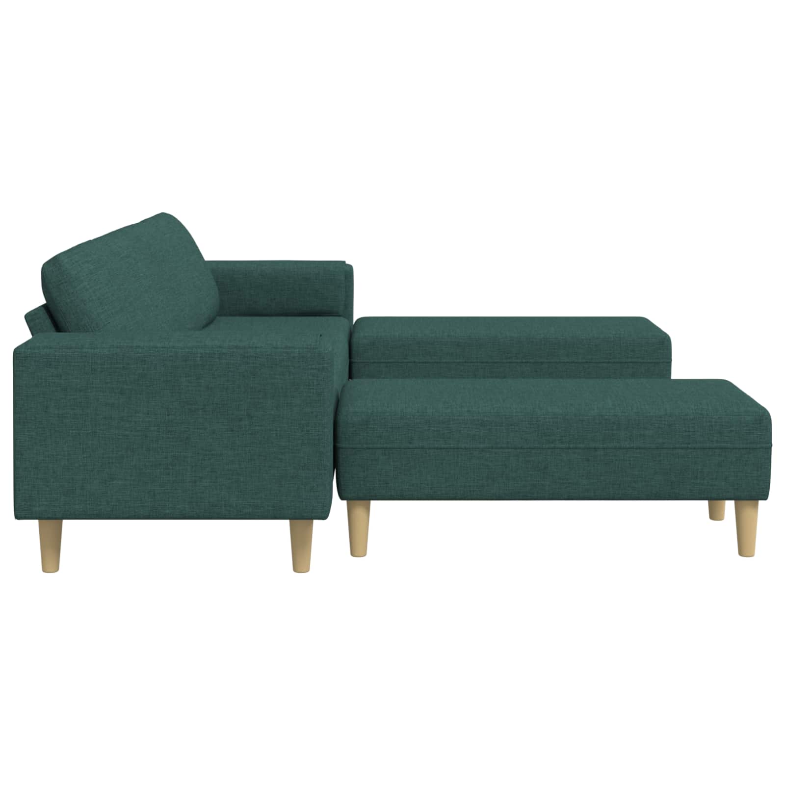 Kauč za dnevni boravak 3 pcs Tamnozelena Poliester