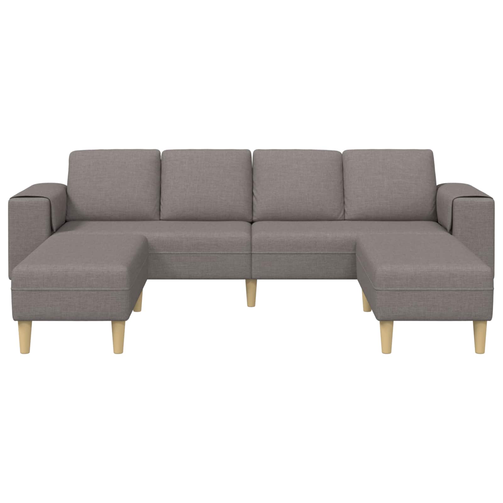 Kauč za dnevni boravak 3 pcs Sivo-smeđa Poliester