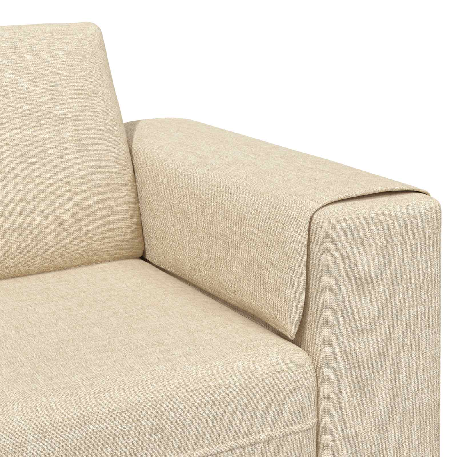Kauč za dnevni boravak 3 pcs Krema Poliester