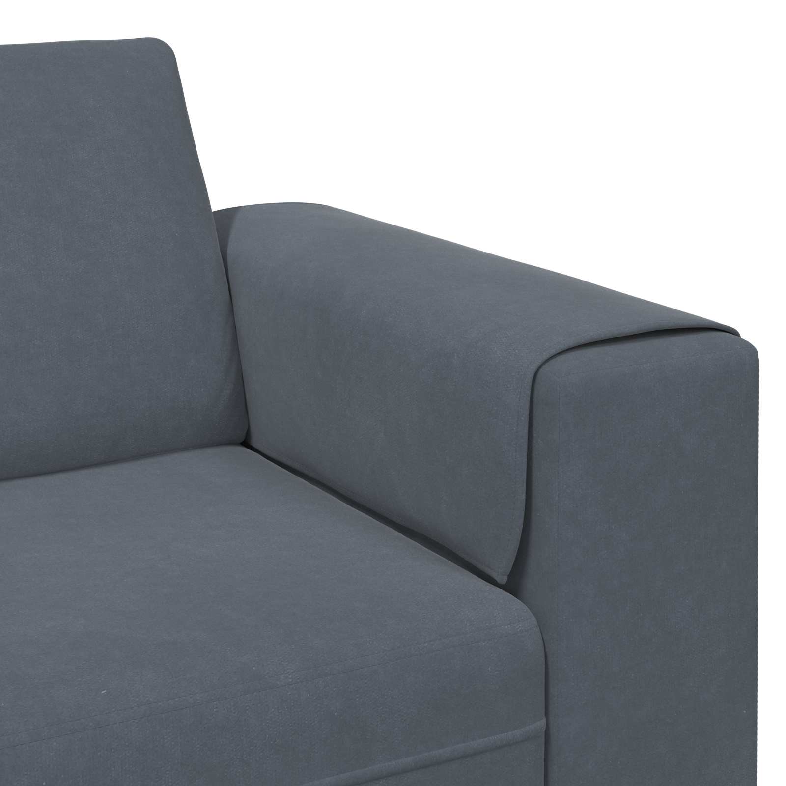 Kauč za dnevni boravak 3 pcs Tamno siva 250 x 188 x 76 cm