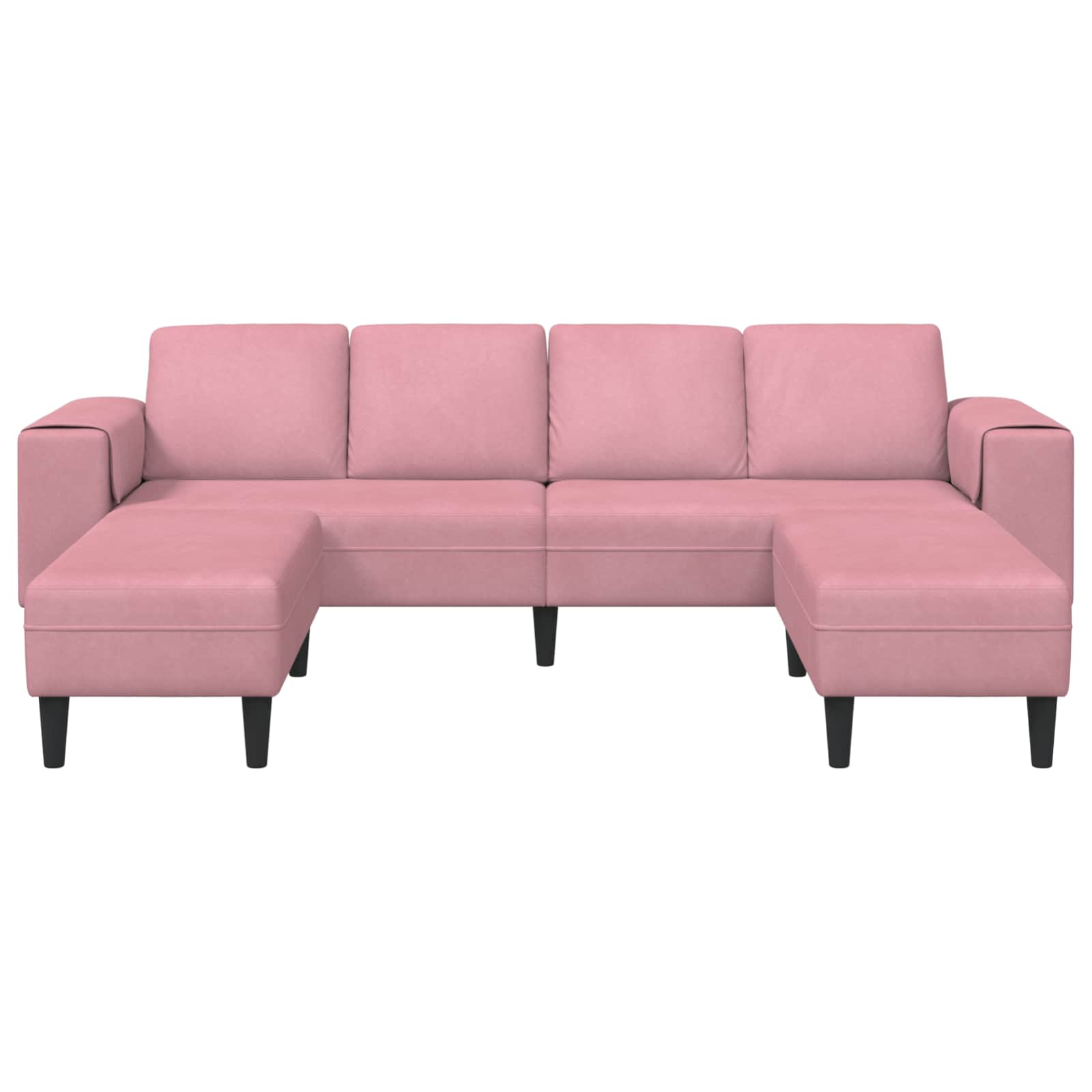 Kauč za dnevni boravak 3 pcs Ružičasta 250 x 188 x 76 cm