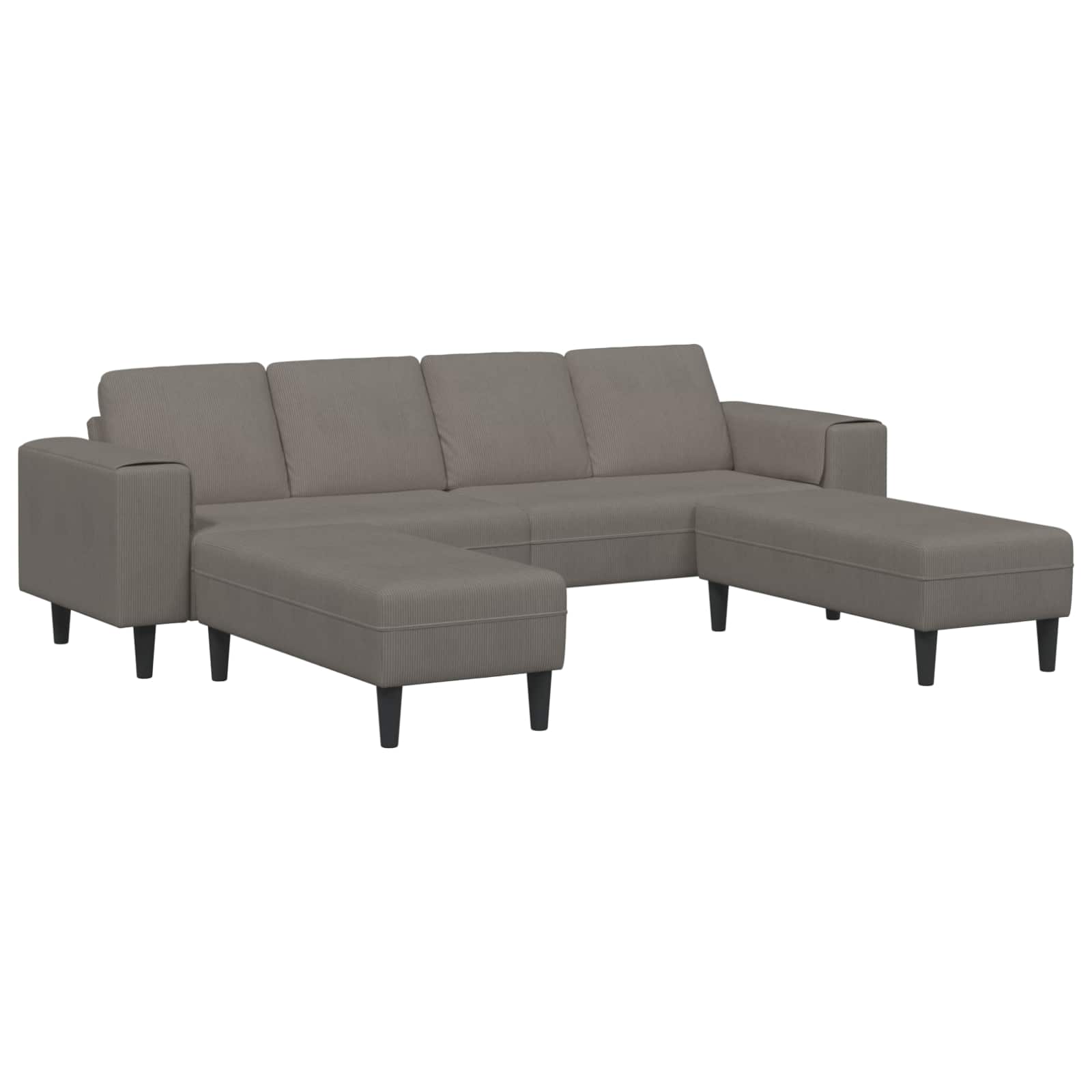 Sofa Svijetlo siva 250 x 188 x 76 cm Kordura tekstil
