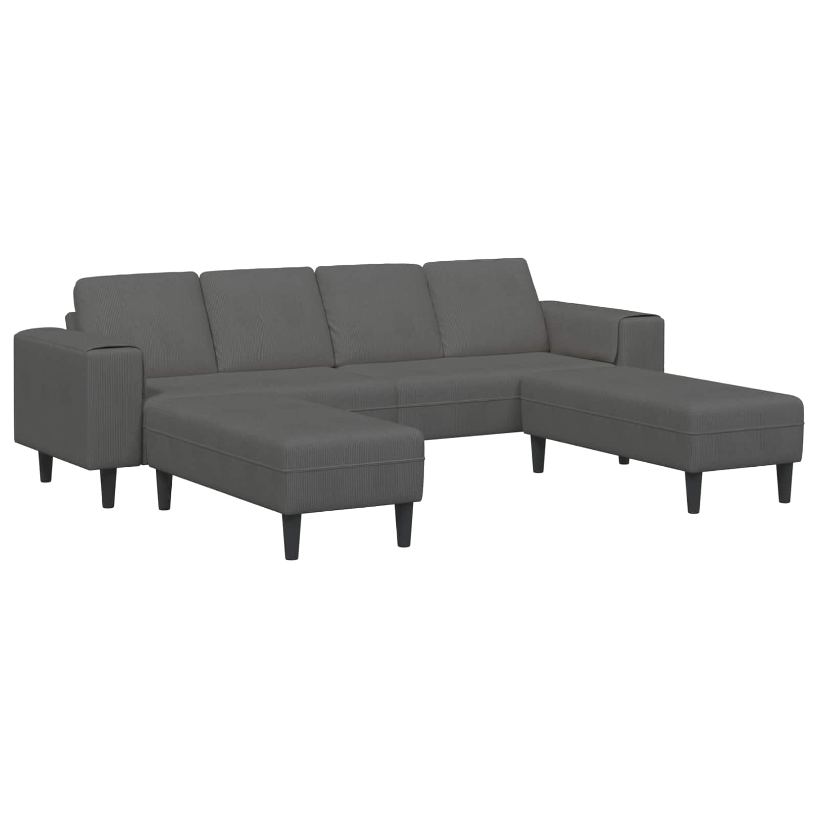Sofa Tamno siva 250 x 188 x 76 cm Kordura tekstil