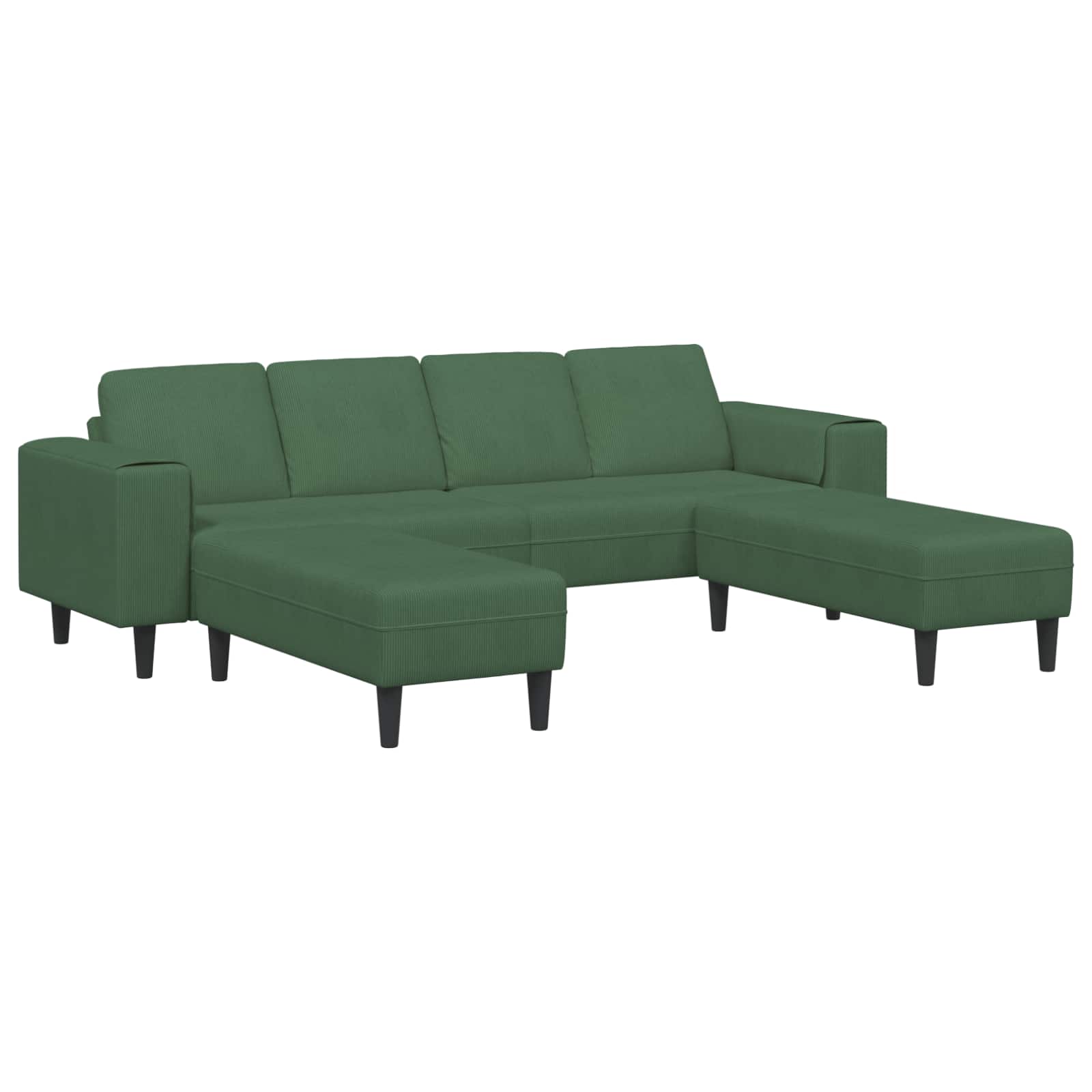 Sofa Tamnozelena 250 x 188 x 76 cm Kordura tekstil