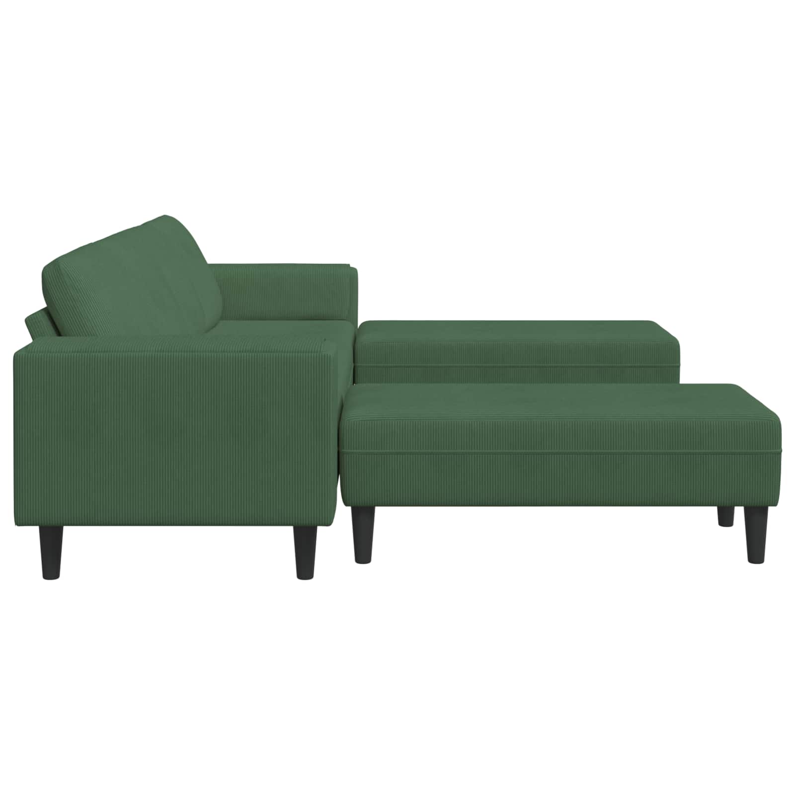 Sofa Tamnozelena 250 x 188 x 76 cm Kordura tekstil