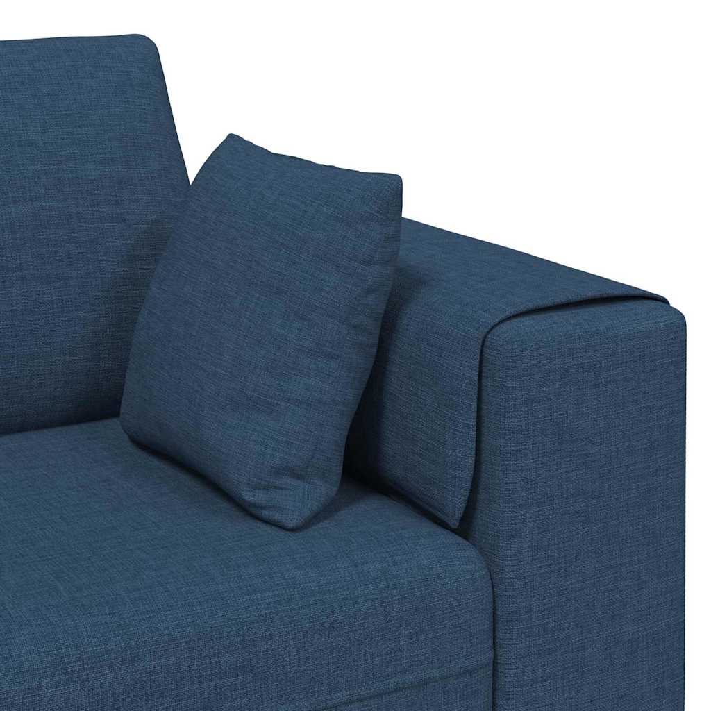 Sofa s jastukom Plava 250 x 77 x 76 cm tkanina