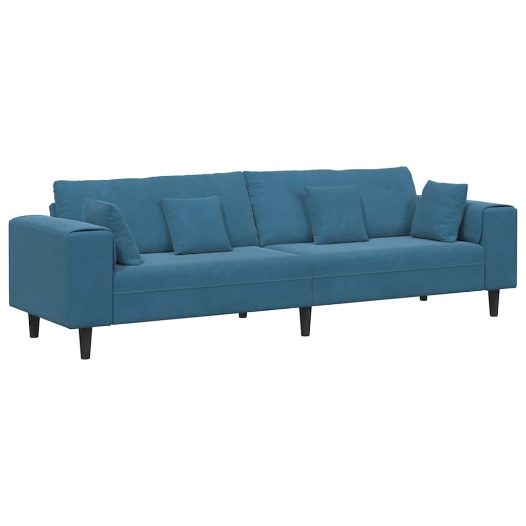 Sofa Plava 250 x 77 x 76 cm Baršun