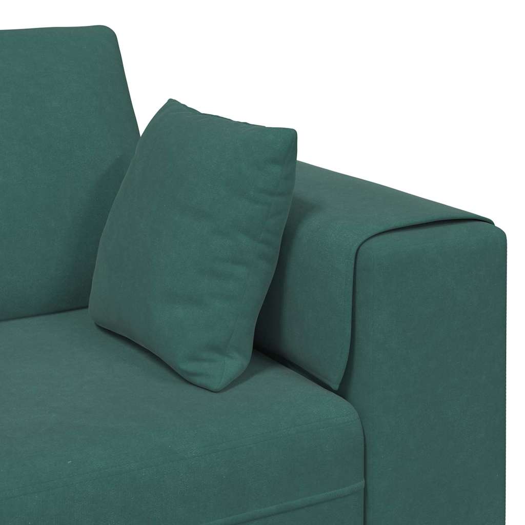 Sofa Tamnozelena 250 x 77 x 76 cm Baršun