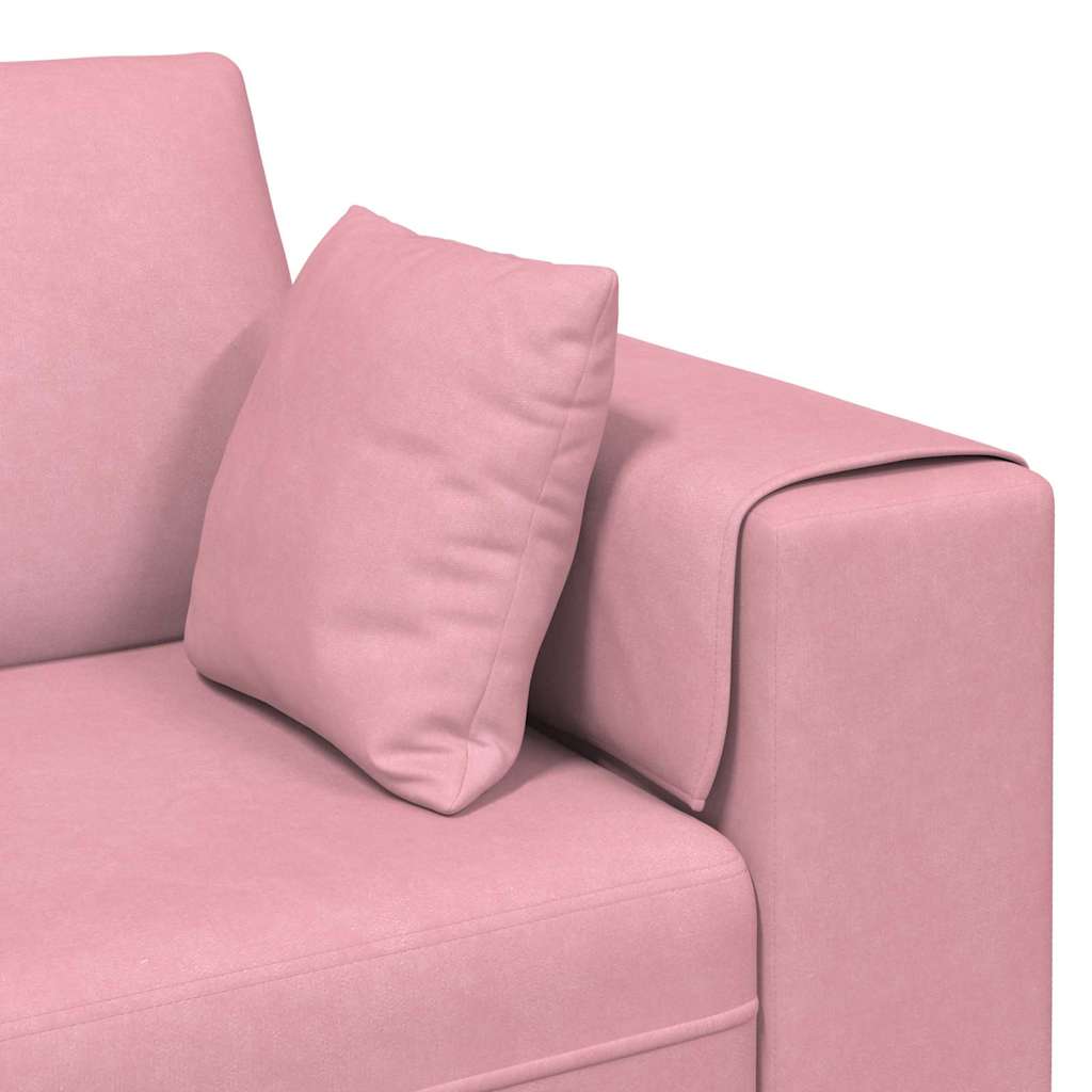 Sofa Ružičasta 250 x 77 x 76 cm Baršun