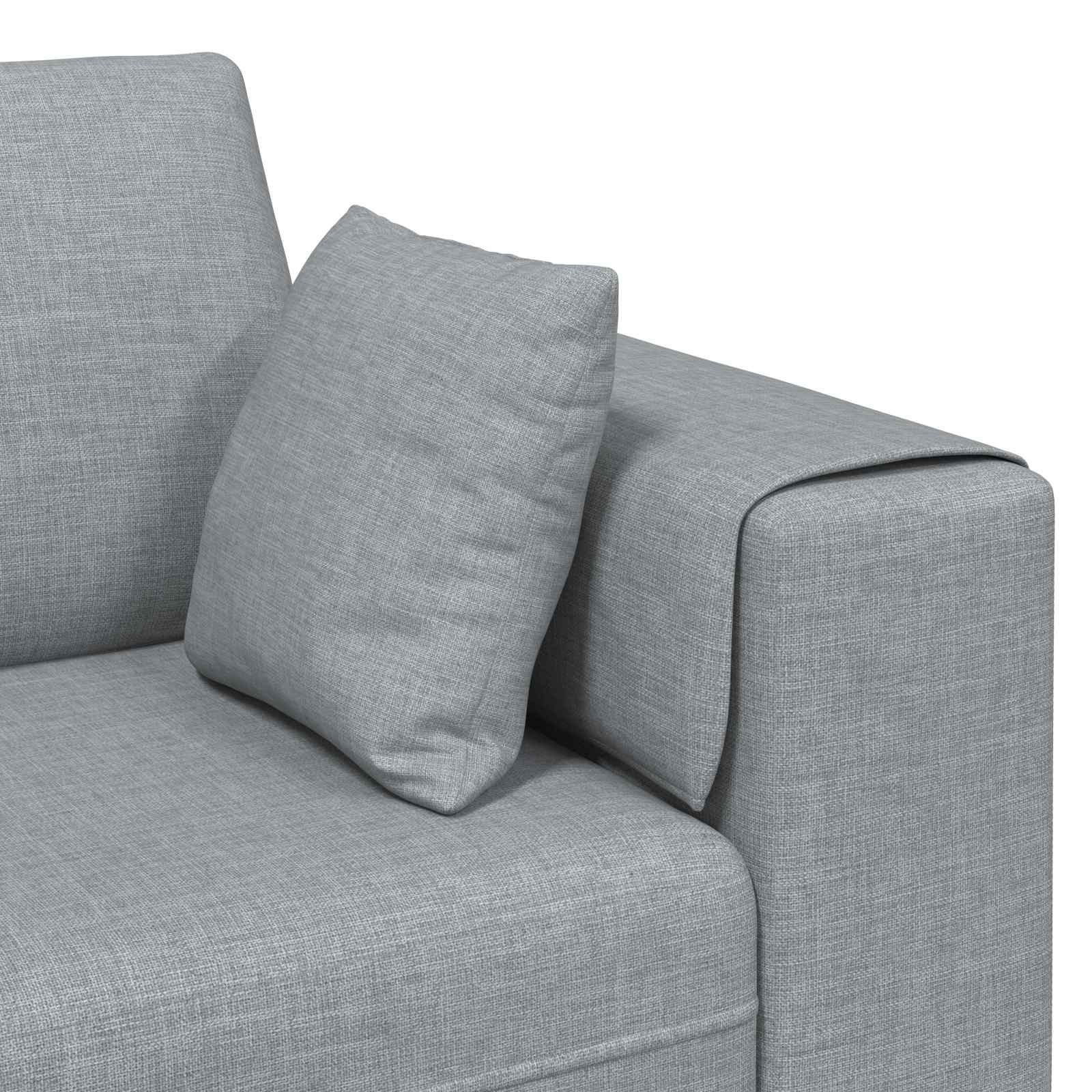Sofa s jastukom 3 pcs Svijetlo siva tkanina