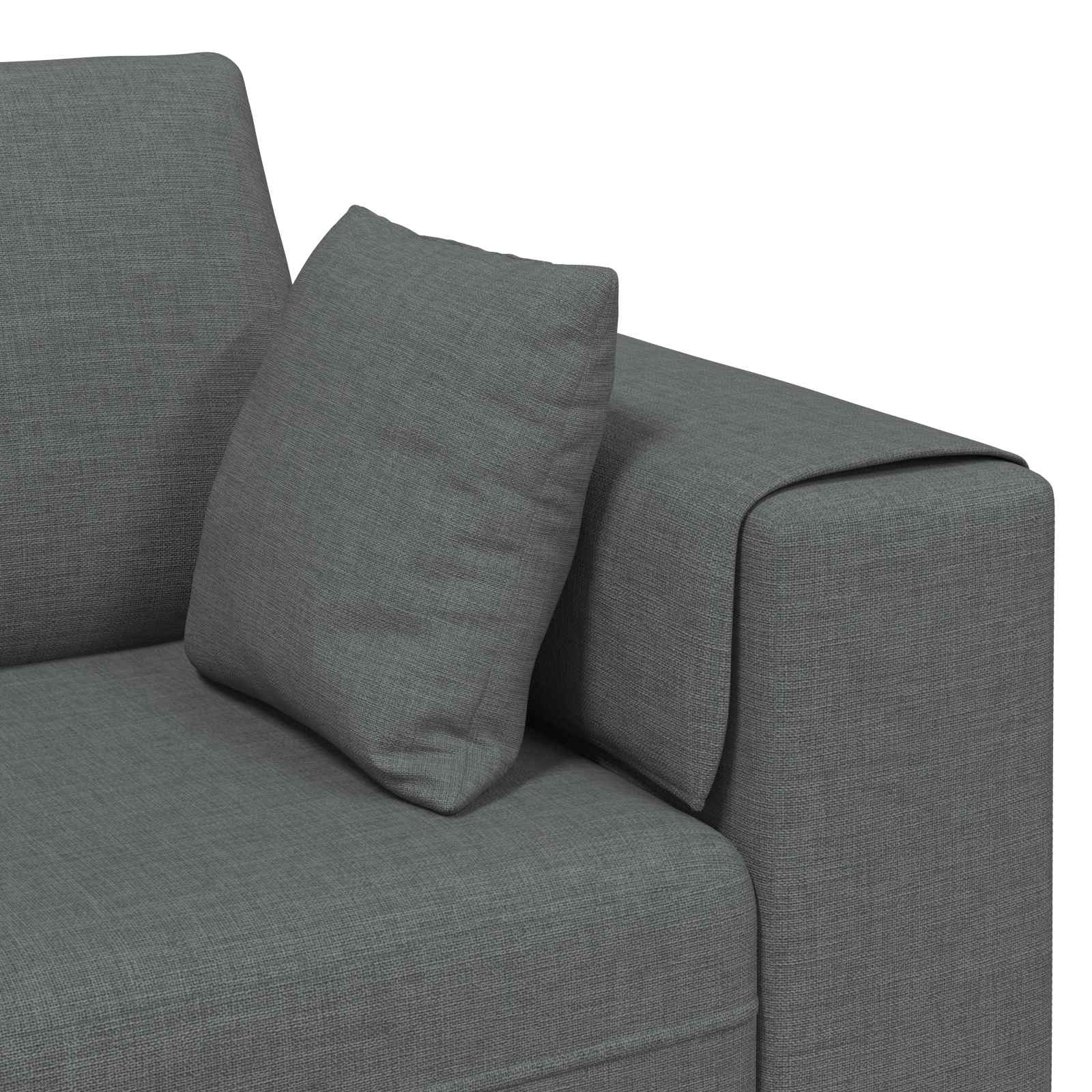 Sofa s jastukom 3 pcs Tamno siva tkanina