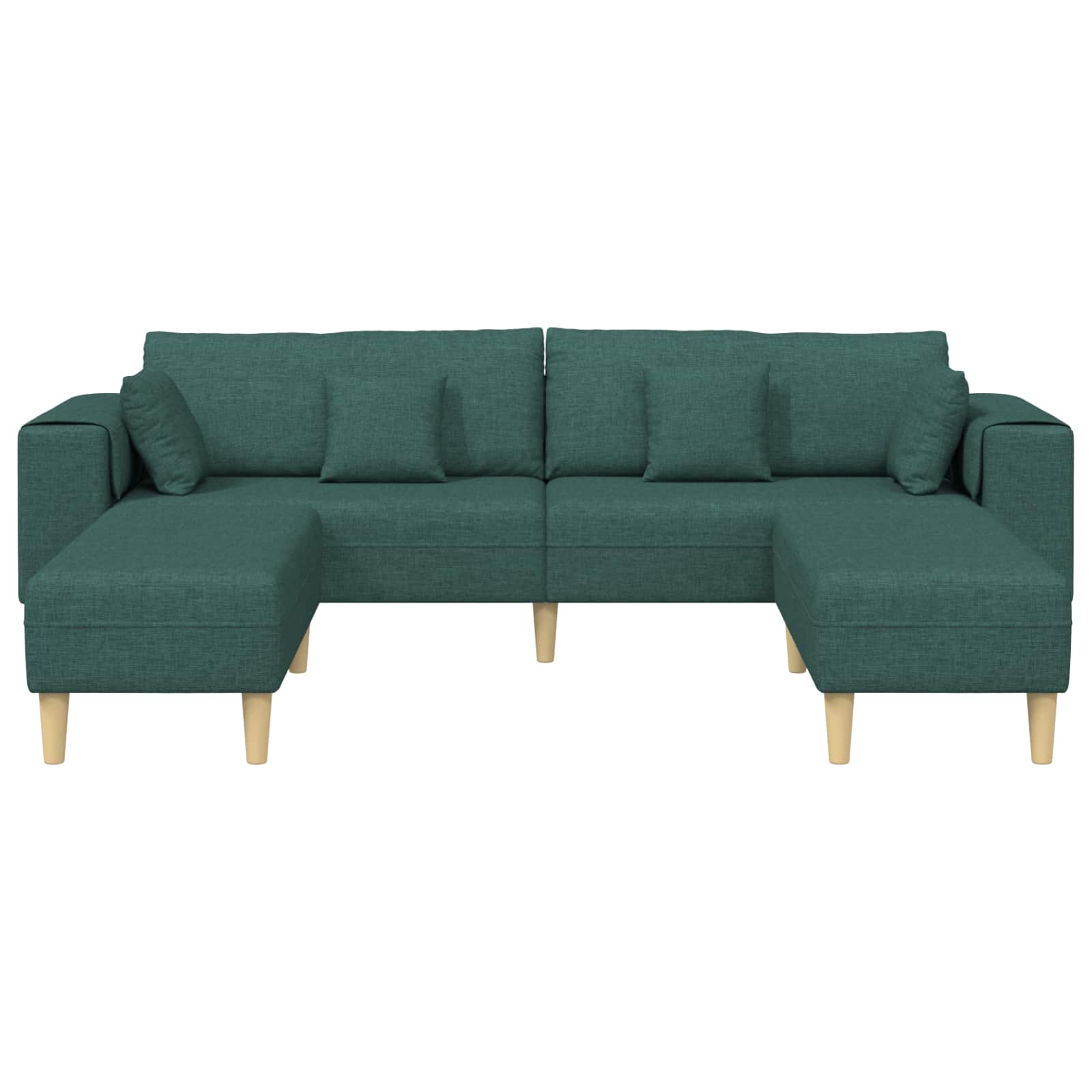 Sofa s jastukom 3 pcs Tamnozelena tkanina