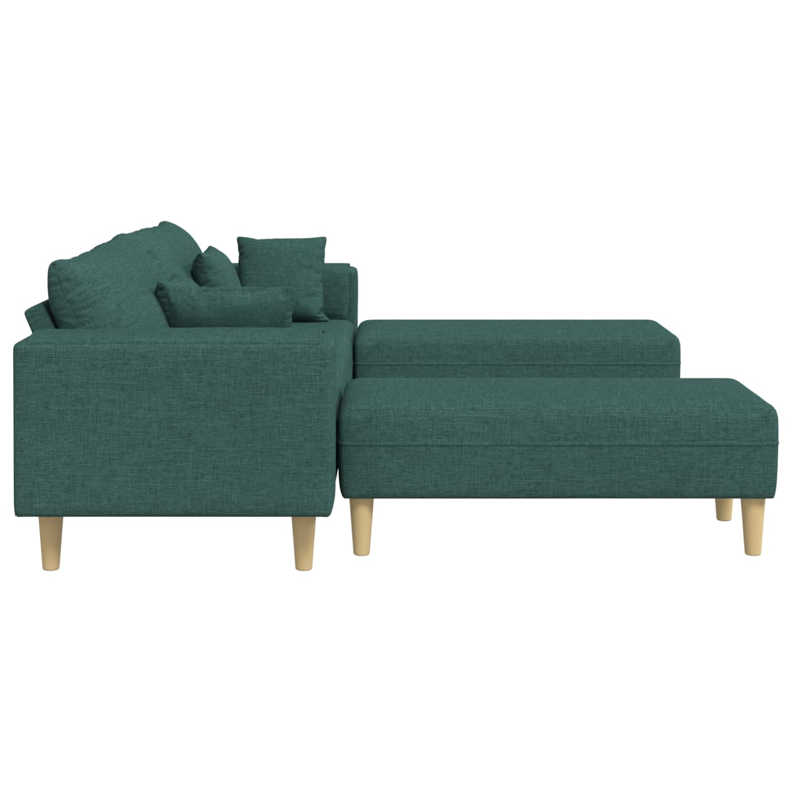 Sofa s jastukom 3 pcs Tamnozelena tkanina