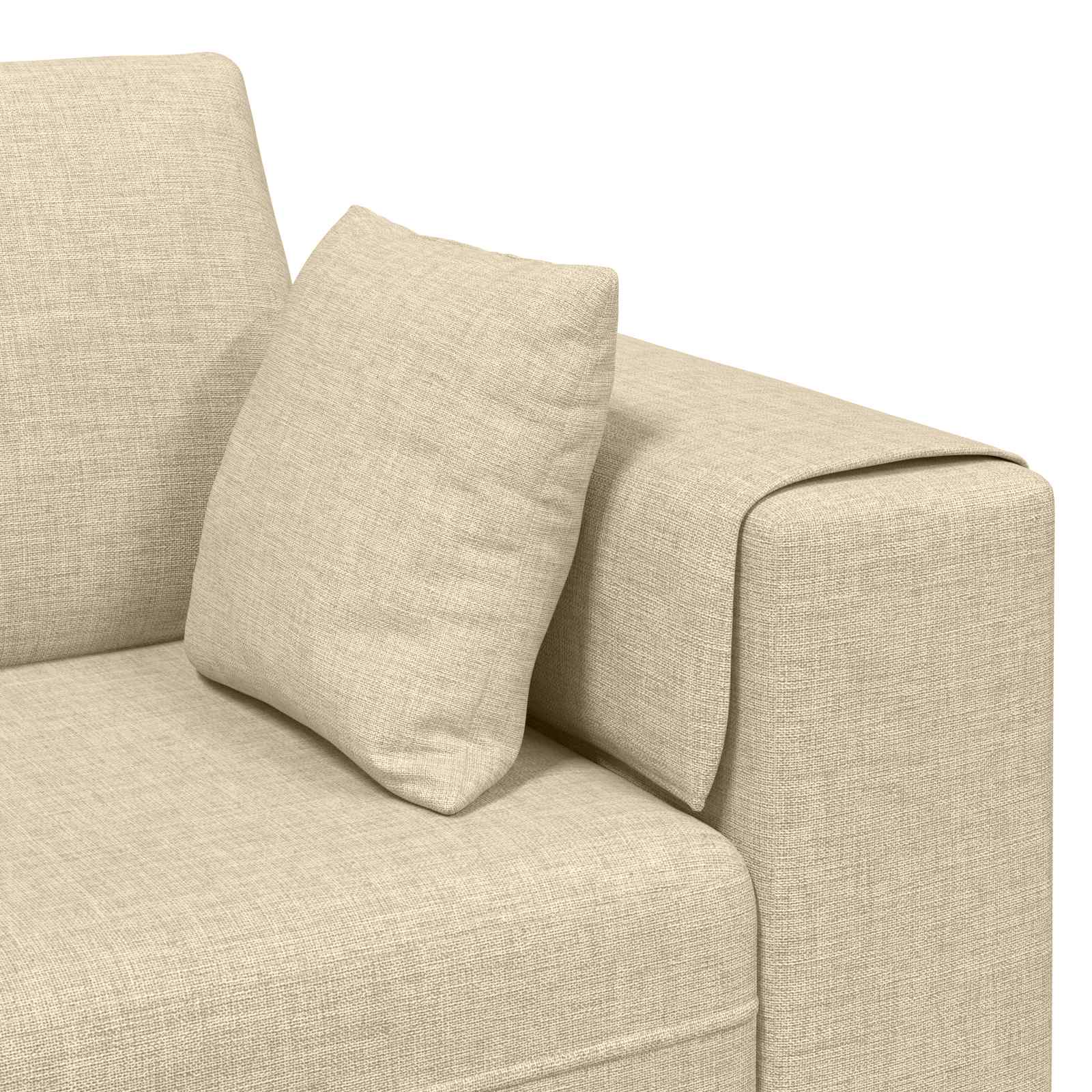 Sofa s jastukom 3 pcs Krema tkanina
