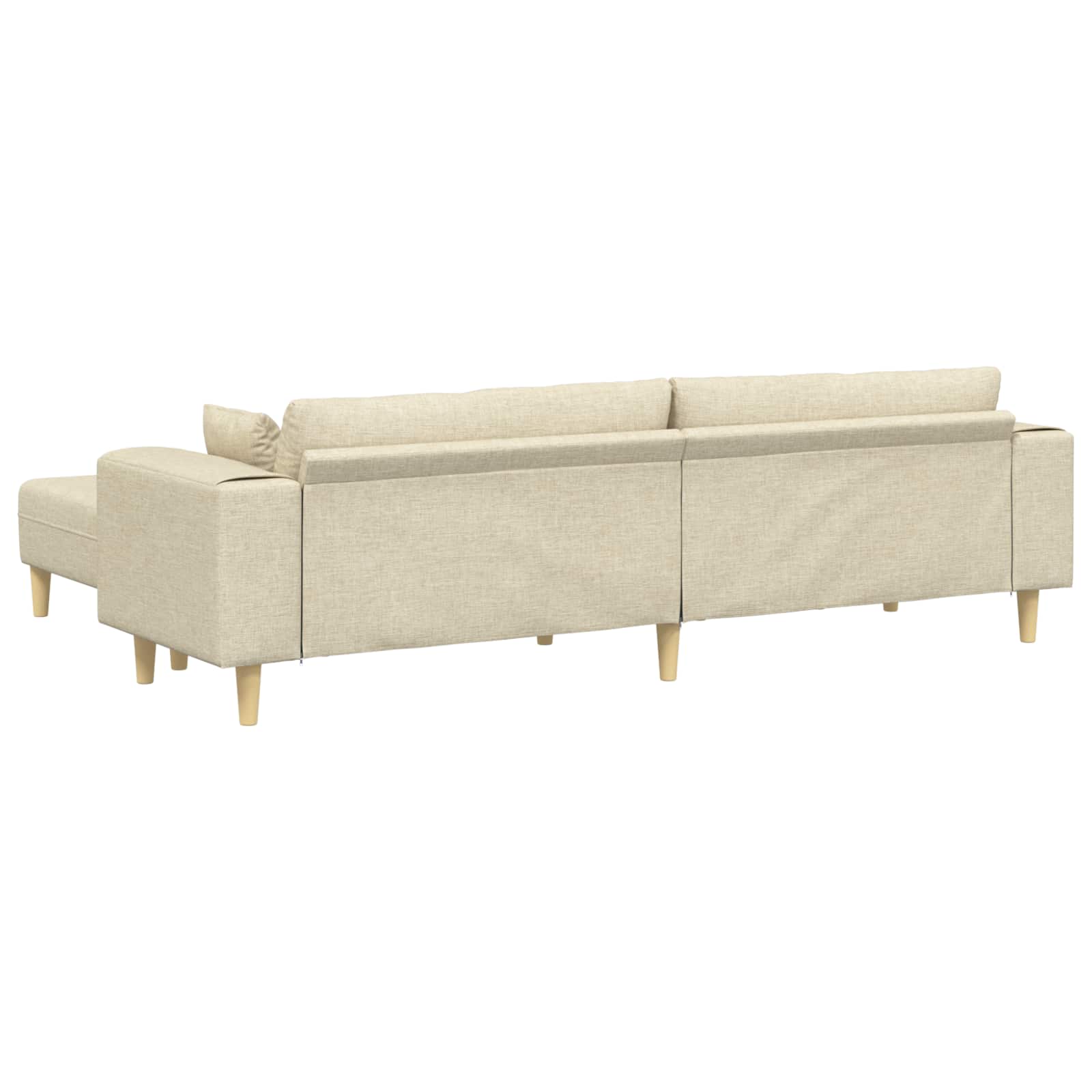 Sofa s jastukom 3 pcs Krema tkanina