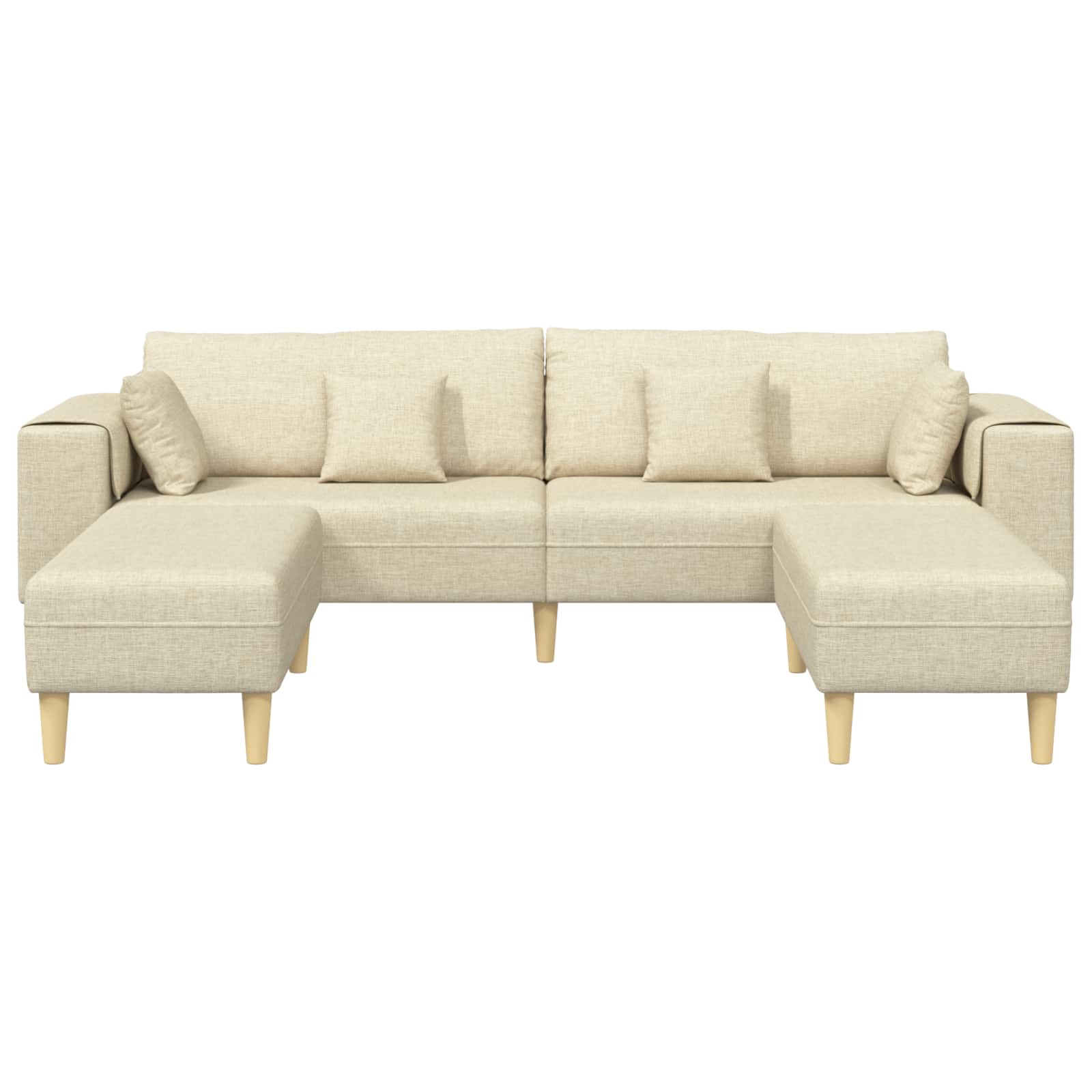 Sofa s jastukom 3 pcs Krema tkanina