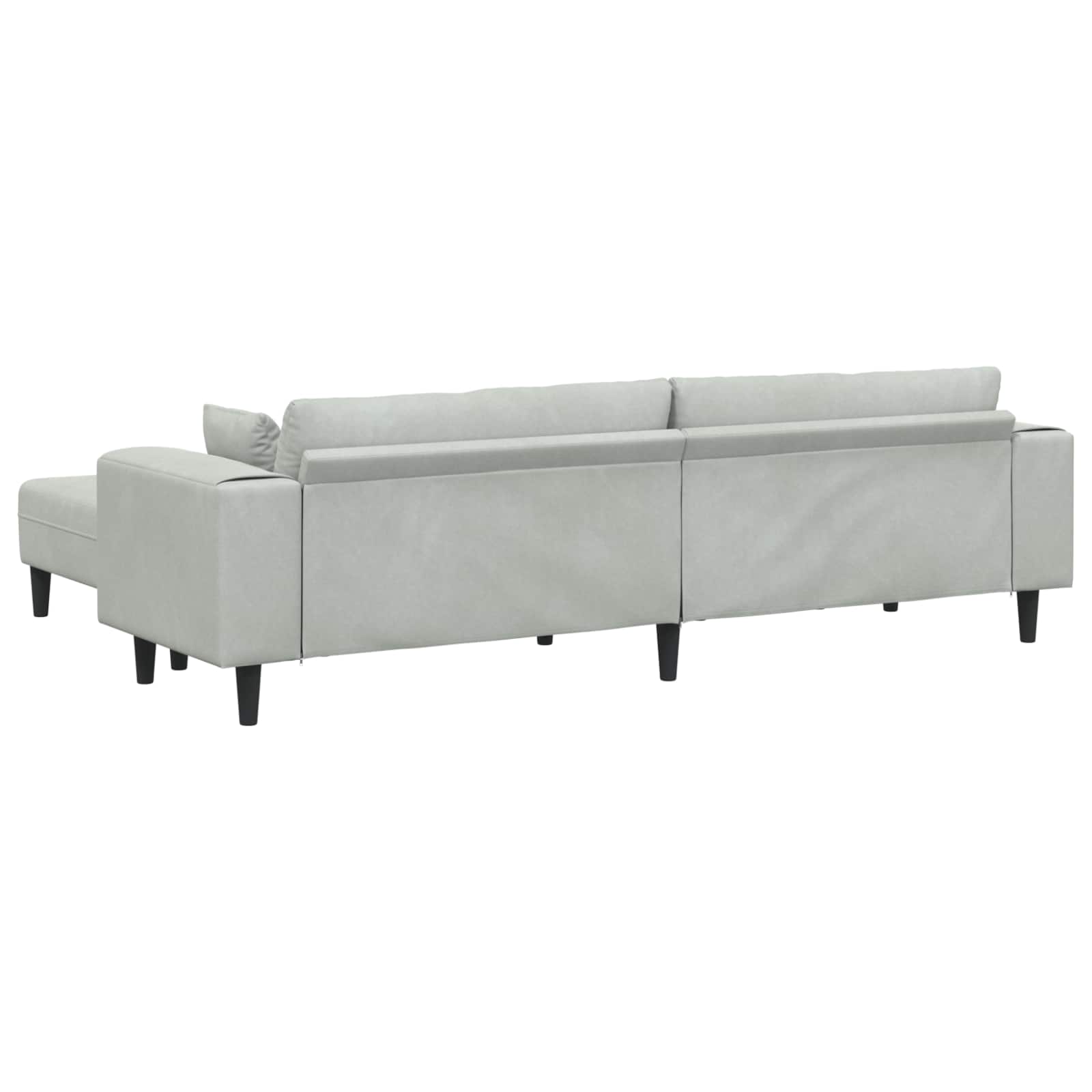 Sofa 3 pcs Svijetlo siva 250 x 188 x 76 cm Baršun