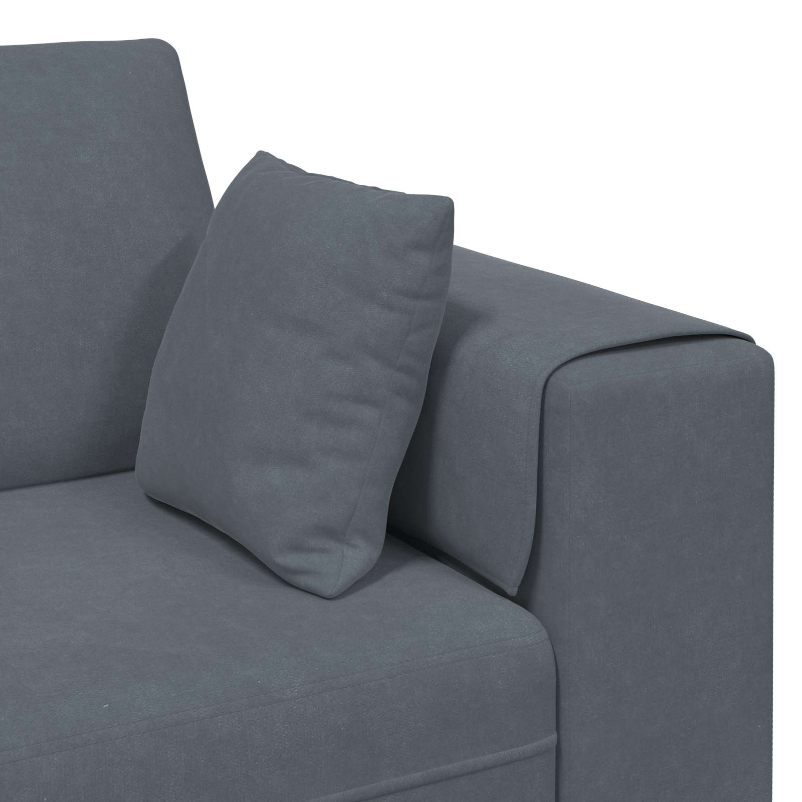 Sofa 3 pcs Tamno siva 250 x 188 x 76 cm Baršun