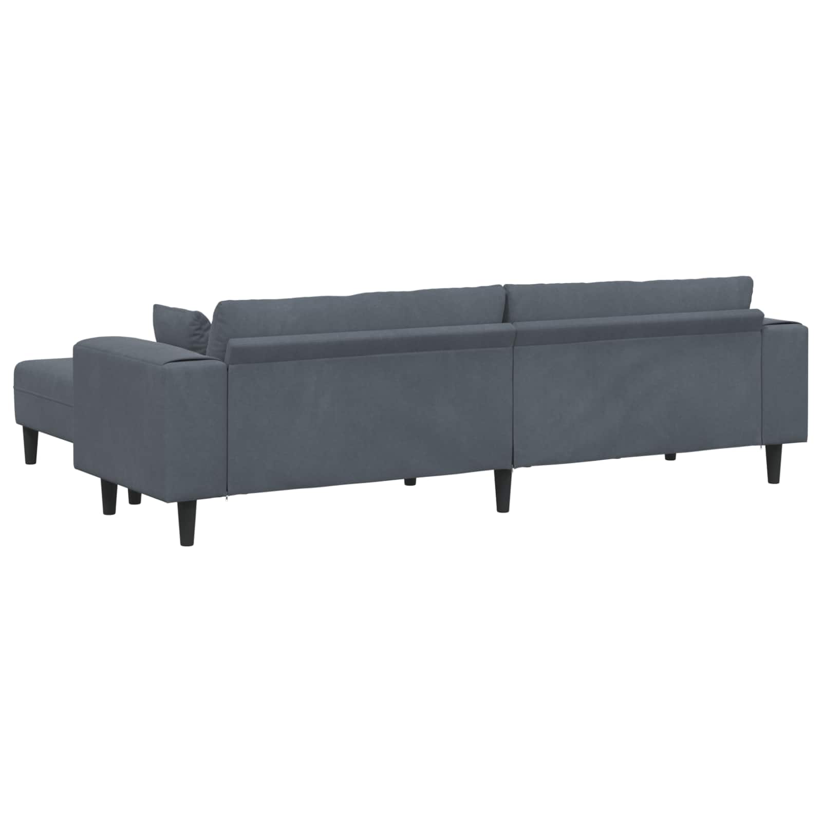 Sofa 3 pcs Tamno siva 250 x 188 x 76 cm Baršun