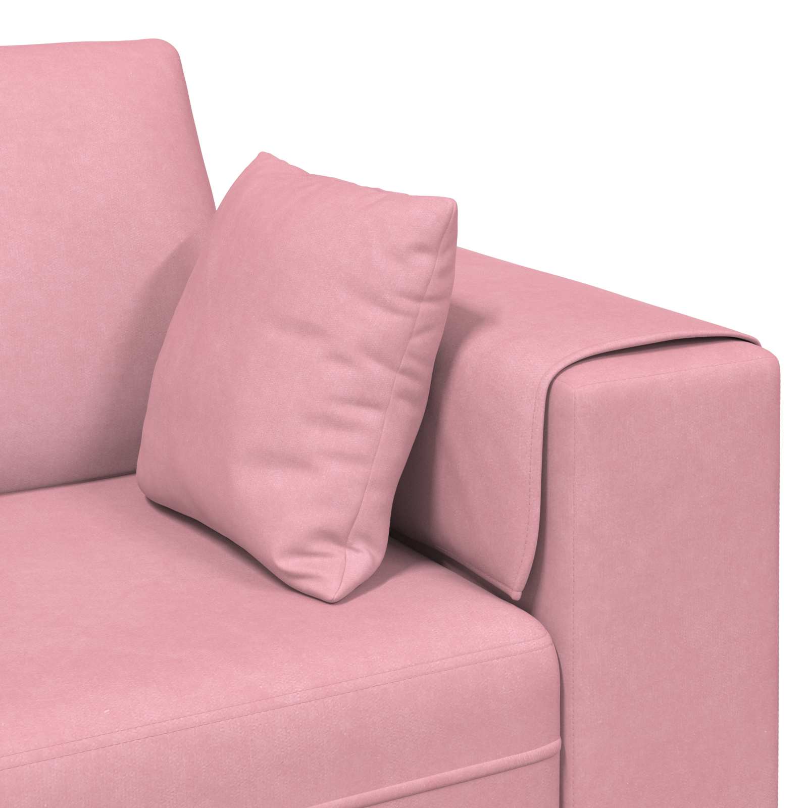 Sofa 3 pcs Ružičasta 250 x 188 x 76 cm Baršun