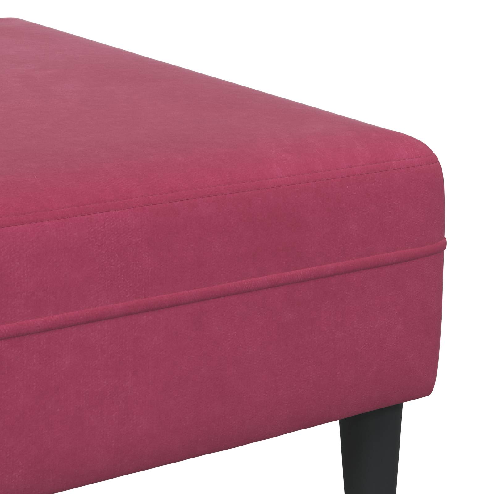 Sofa 3 pcs Vinska crvena 250 x 188 x 76 cm Baršun