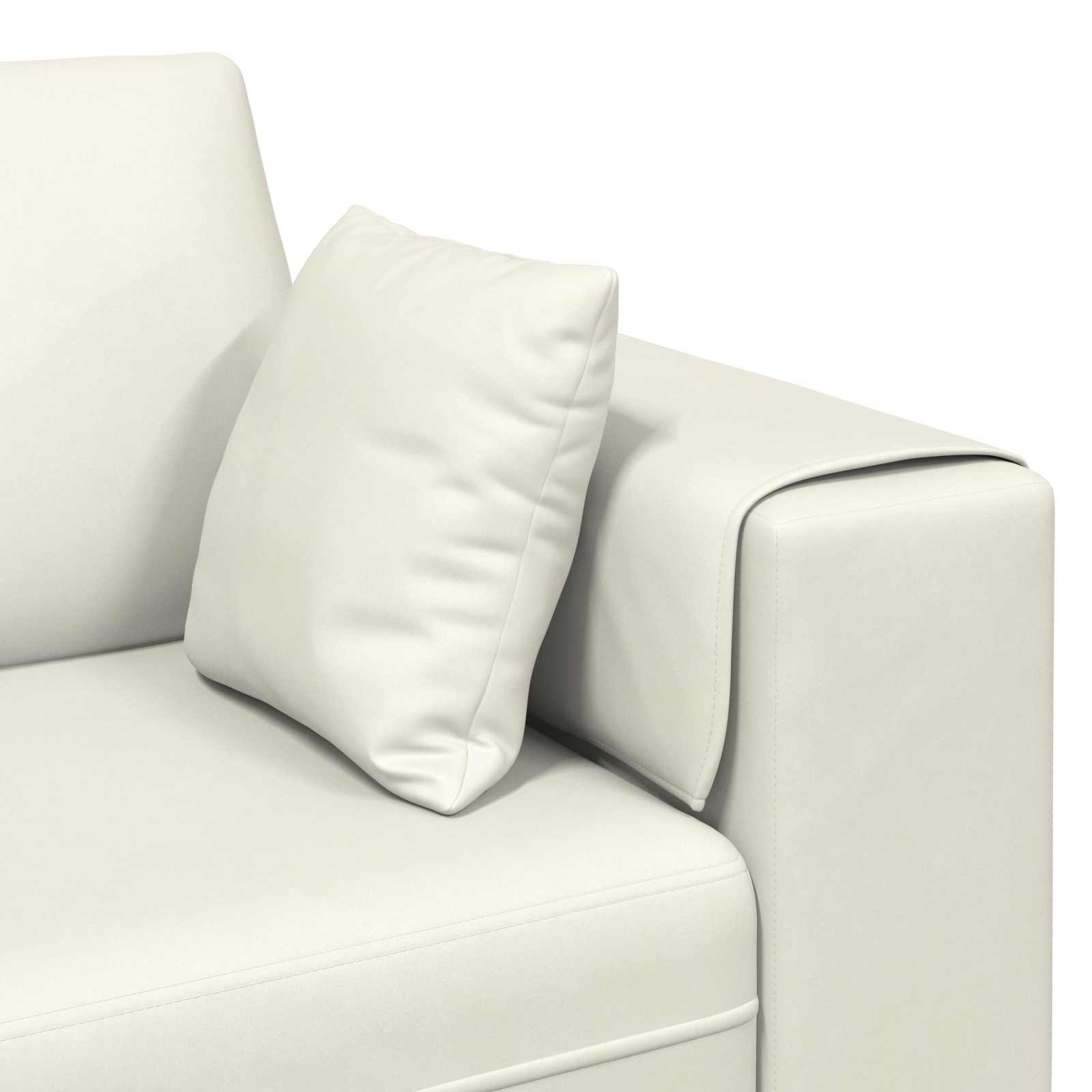Sofa 3 pcs Krema 250 x 188 x 76 cm Baršun