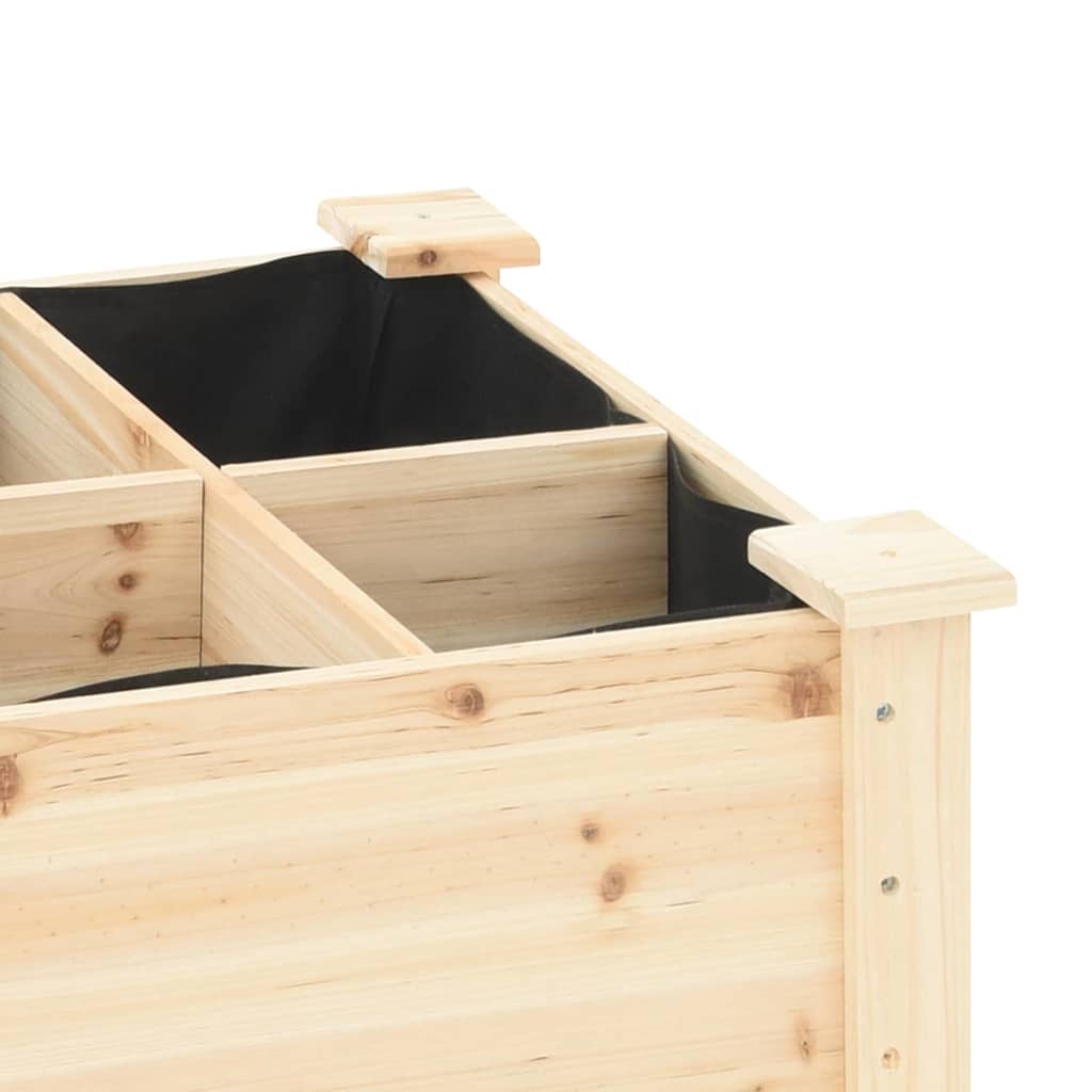 Vrtna saksija s policom Bež 115 x 59 x 76,5 cm Čvrsto drvo jele