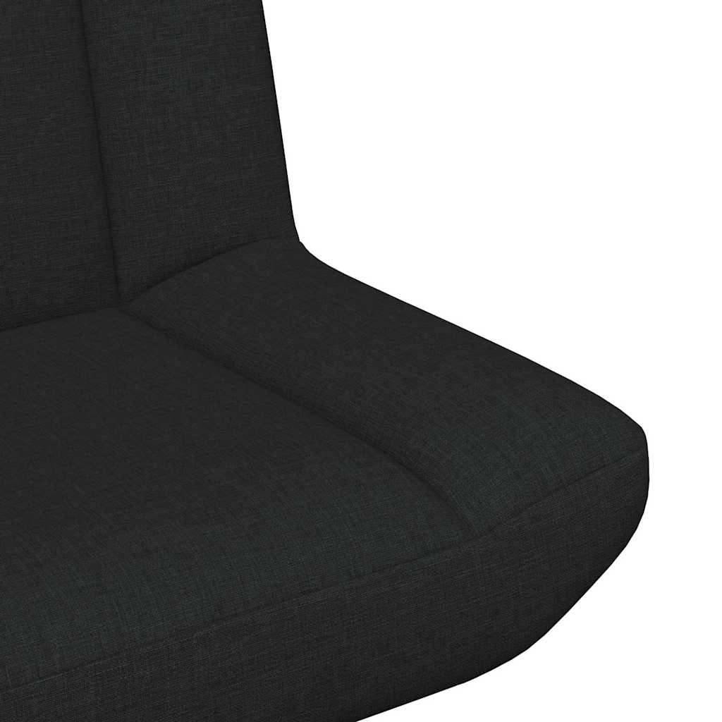 Stolica na kotačiće Crna 63 x 75 x 76 cm tkanina