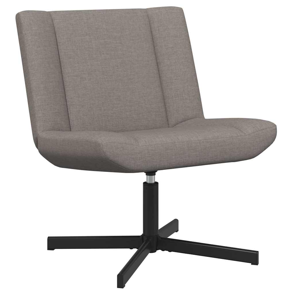Stolica na kotačiće Sivosmeđa 63 x 75 x 76 cm tkanina
