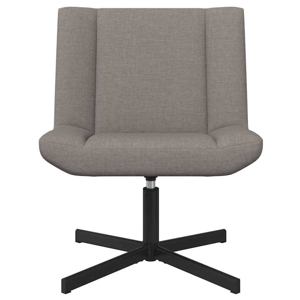 Stolica na kotačiće Sivosmeđa 63 x 75 x 76 cm tkanina