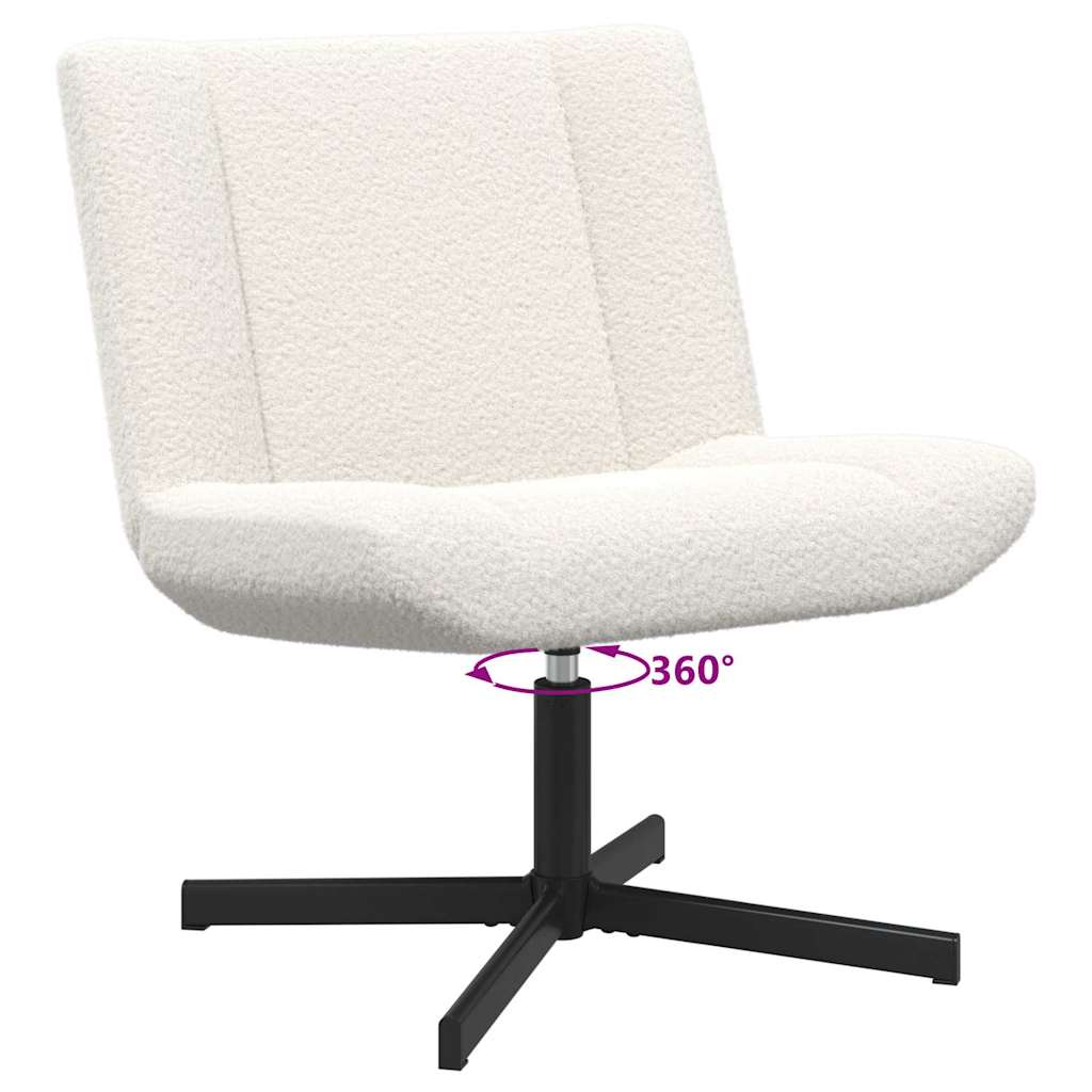 Stolica na kotačiće Krema 63 x 75 x 76 cm Janjeća koža